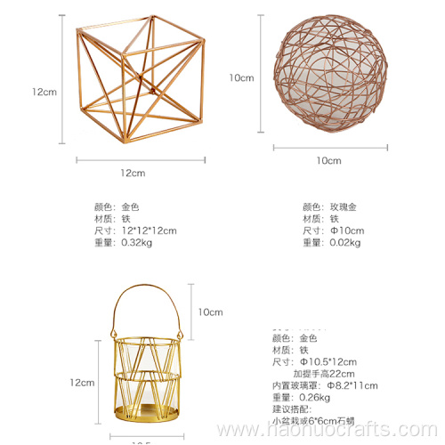 simple geometric luxury creative candlestick decoration